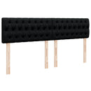 kontinentalseng med madras 200x200 cm stof sort