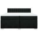 kontinentalseng med madras 200x200 cm stof sort