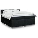 kontinentalseng med madras 200x200 cm stof sort