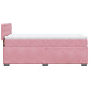 kontinentalseng med madras 90x190 cm fløjl pink