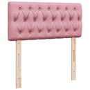 kontinentalseng med madras 90x190 cm fløjl pink