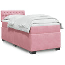 kontinentalseng med madras 90x190 cm fløjl pink
