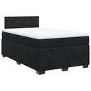 kontinentalseng med madras 120x190 cm velour sort