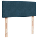 kontinentalseng med madras 120x190 cm velour blå