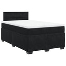 kontinentalseng med madras 120x190 cm velour sort