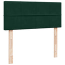 kontinentalseng med madras 120x190 cm velour mørkegrøn