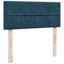 kontinentalseng med madras 120x190 cm velour blå