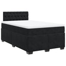 kontinentalseng med madras 120x190 cm velour sort
