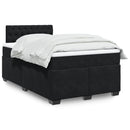 kontinentalseng med madras 120x190 cm velour sort