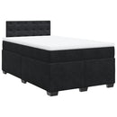 kontinentalseng med madras 120x190 cm velour sort