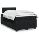 kontinentalseng med madras 120x190 cm velour sort
