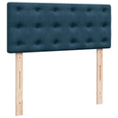kontinentalseng med madras 120x190 cm velour blå
