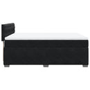 kontinentalseng med madras 140x200 cm fløjl sort