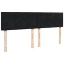kontinentalseng med madras 200x200 cm fløjl sort
