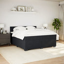 kontinentalseng med madras 200x200 cm fløjl sort