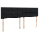 kontinentalseng med madras 200x200 cm fløjl sort