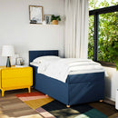 kontinentalseng med madras 80x200 cm stof blå