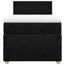 kontinentalseng med madras 90x190 cm stof sort