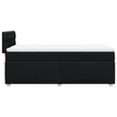 kontinentalseng med madras 90x190 cm stof sort