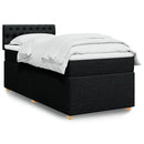 kontinentalseng med madras 90x190 cm stof sort