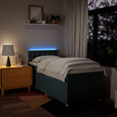 kontinentalseng med madras 90x190 cm stof blå