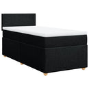 kontinentalseng med madras 90x200 cm stof sort