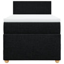 kontinentalseng med madras 90x200 cm stof sort
