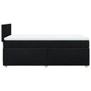 kontinentalseng med madras 90x200 cm stof sort