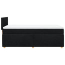 kontinentalseng med madras 90x200 cm stof sort