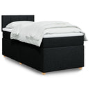 kontinentalseng med madras 90x200 cm stof sort
