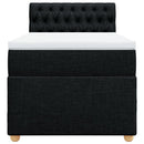 kontinentalseng med madras 90x200 cm stof sort