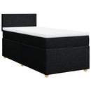 kontinentalseng med madras 100x200 cm stof sort