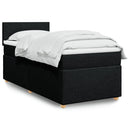 kontinentalseng med madras 100x200 cm stof sort