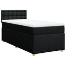 kontinentalseng med madras 100x200 cm stof sort