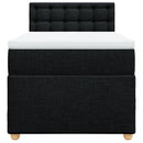 kontinentalseng med madras 100x200 cm stof sort