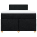 kontinentalseng med madras 120x190 cm stof sort