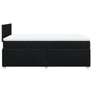 kontinentalseng med madras 120x190 cm stof sort