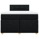 kontinentalseng med madras 120x190 cm stof sort
