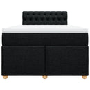 kontinentalseng med madras 120x190 cm stof sort