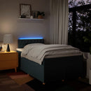 kontinentalseng med madras 120x190 cm stof blå