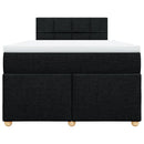 kontinentalseng med madras 120x200 cm stof sort