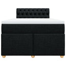 kontinentalseng med madras 120x200 cm stof sort