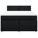 kontinentalseng med madras 140x190 cm stof sort