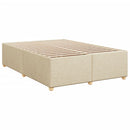 kontinentalseng med madras 140x190 cm stof cremefarvet
