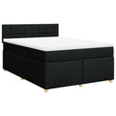 kontinentalseng med madras 140x190 cm stof sort