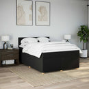 kontinentalseng med madras 140x190 cm stof sort