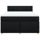 kontinentalseng med madras 140x190 cm stof sort