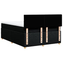 kontinentalseng med madras 140x190 cm stof sort