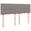 kontinentalseng med madras 140x190 cm stof gråbrun