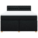 kontinentalseng med madras 140x190 cm stof sort
